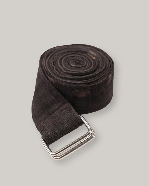 KARDO BLOCK PRINT CORDUROY BELT - CHARCOAL