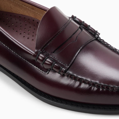 G. H. BASS -  WEEJUN LARSON MOC PENNY LOAFER - WINE LEATHER