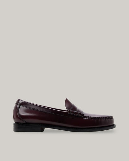 G. H. BASS -  WEEJUN LARSON MOC PENNY LOAFER - WINE LEATHER