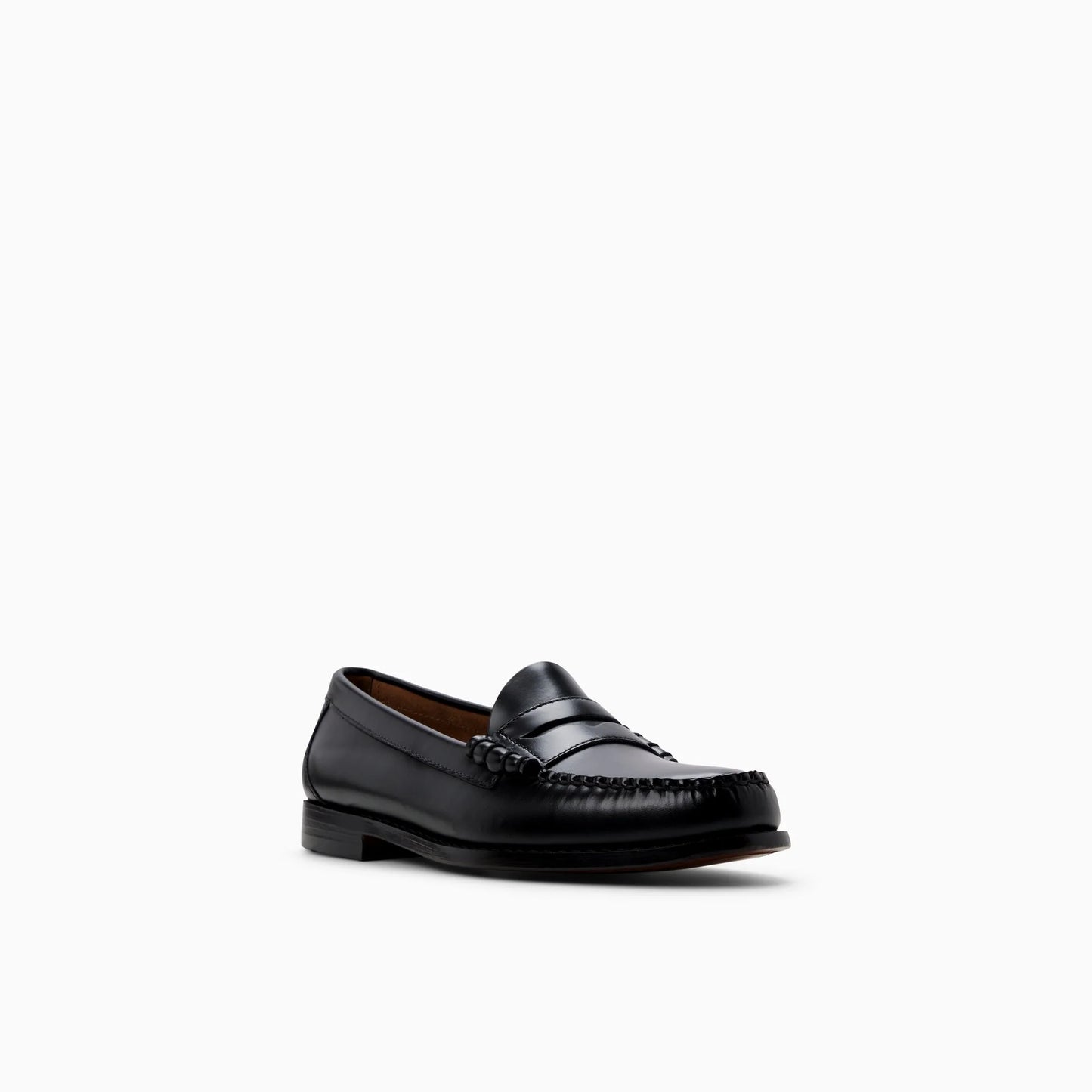 G. H. BASS -  WEEJUN LARSON MOC PENNY LOAFER - BLACK LEATHER