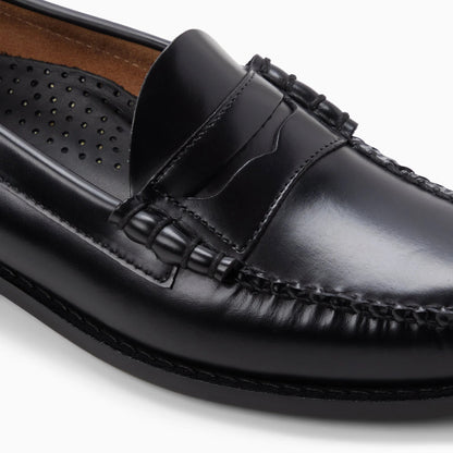 G. H. BASS -  WEEJUN LARSON MOC PENNY LOAFER - BLACK LEATHER