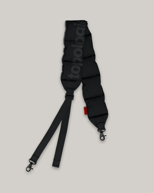 TOPOLOGIE PUFFER STRAP BLACK TECH SATEEN