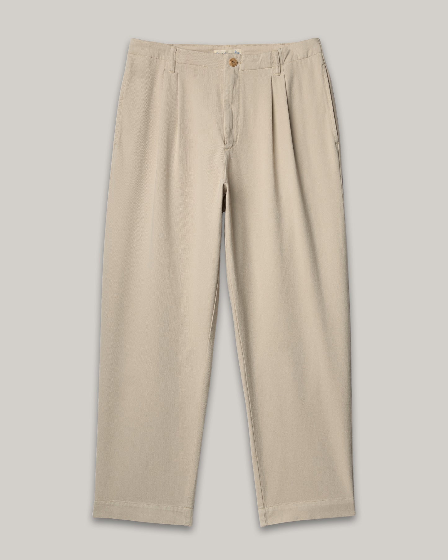 MERZ B. SCHWANEN RIDER01T PLEATED TWILL PANTS - CHALK