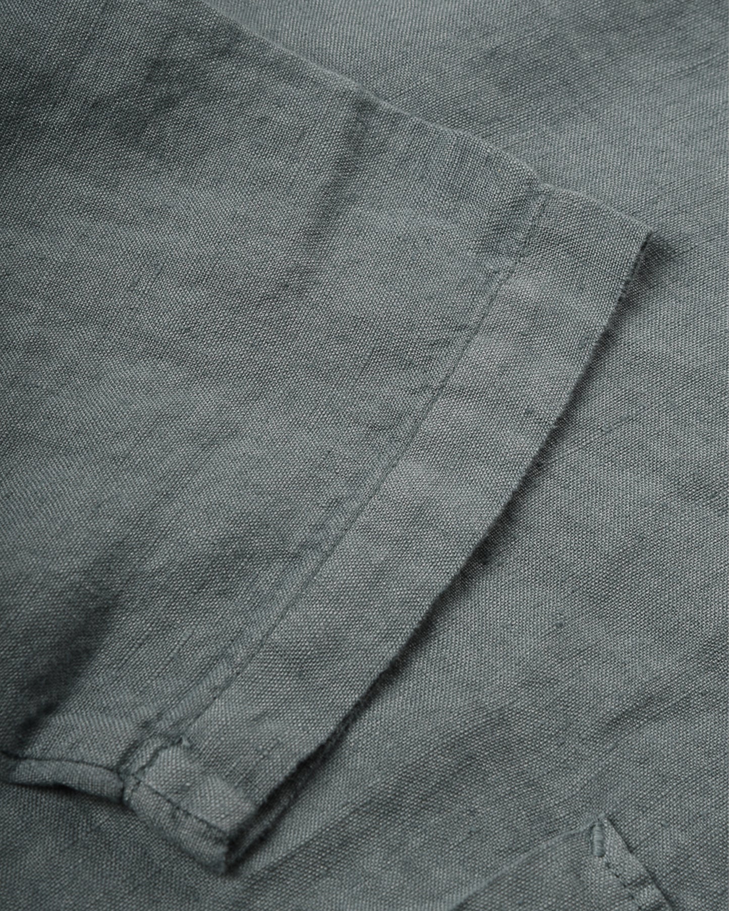 ARMOR LUX HERITAGE LINEN SMOCK DRESS - SILVER PINE