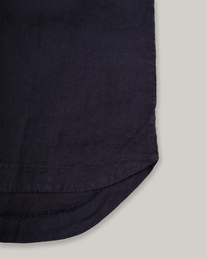 ARMOR LUX LADIES BOXY FIT LINEN SHIRT - SEAL