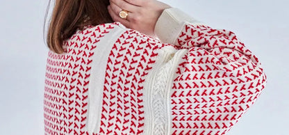 YASHIKI SHINSETSU KNIT - NATURAL/ RED
