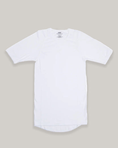 HEIMAT COTTON FINE RIB TEE - WHITE