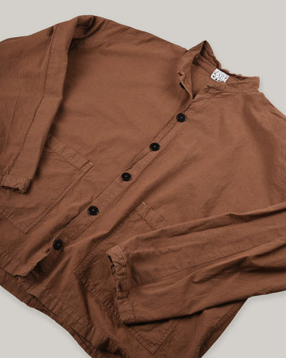 TENDER ISOSCELES SHIRT - COTTON SHEETING - BROWN HAT