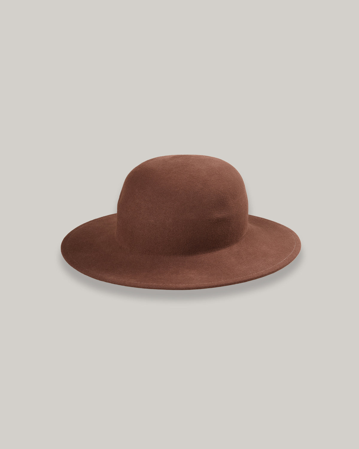 TENDER WOOL FELT OPERA HAT - BROWN HAT