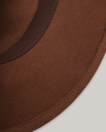 TENDER WOOL FELT OPERA HAT - BROWN HAT