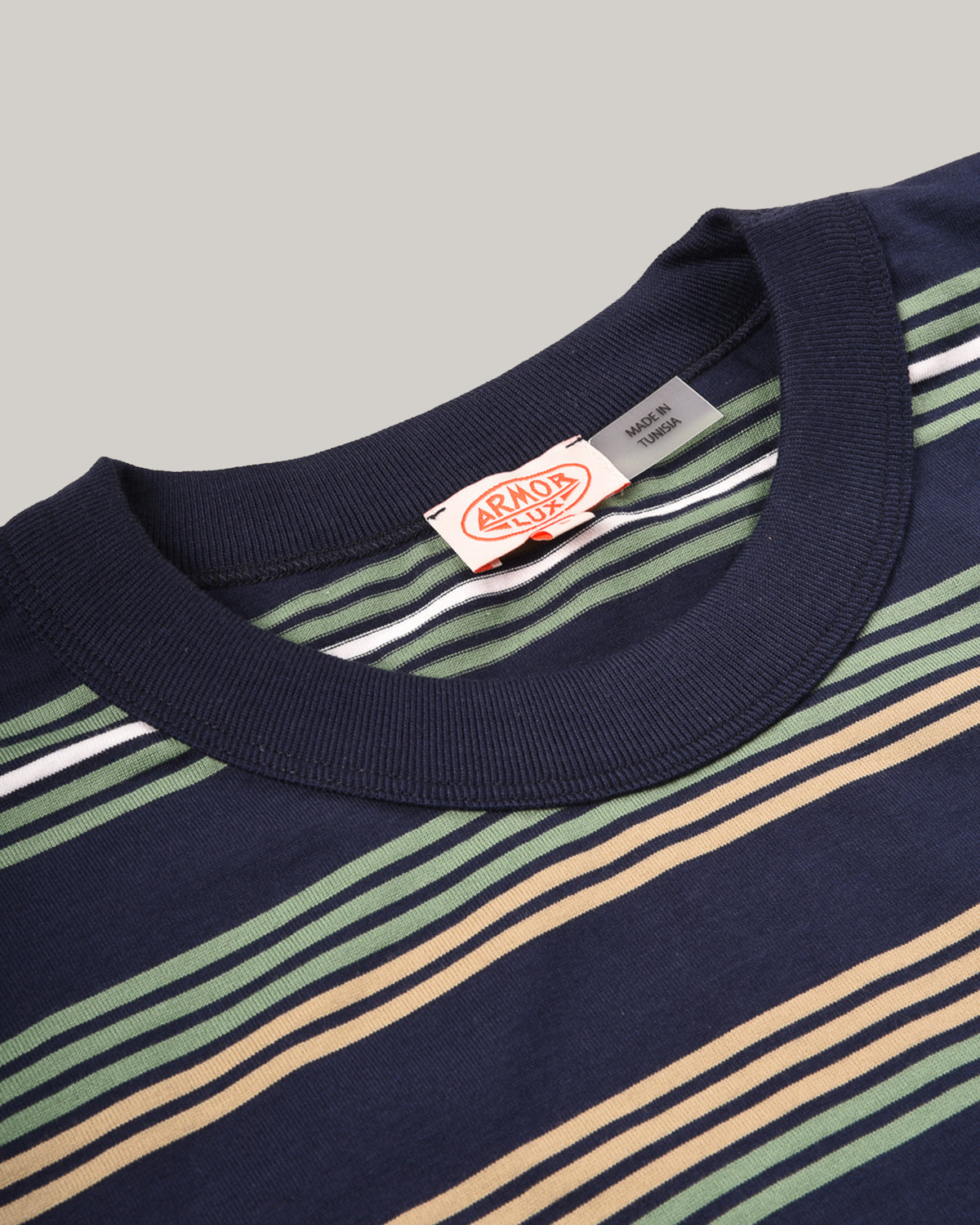 ARMOR LUX HERITAGE STRIPED T-SHIRT - MARINE DEEP/ IVY/ TREEHOUSE