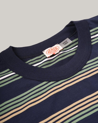 ARMOR LUX HERITAGE STRIPED T-SHIRT - MARINE DEEP/ IVY/ TREEHOUSE