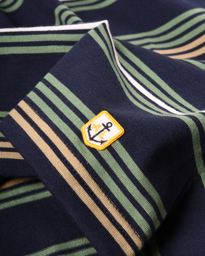 ARMOR LUX HERITAGE STRIPED T-SHIRT - MARINE DEEP/ IVY/ TREEHOUSE