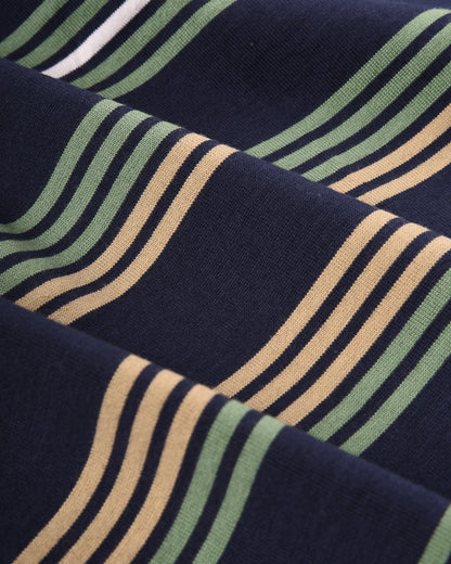ARMOR LUX HERITAGE STRIPED T-SHIRT - MARINE DEEP/ IVY/ TREEHOUSE
