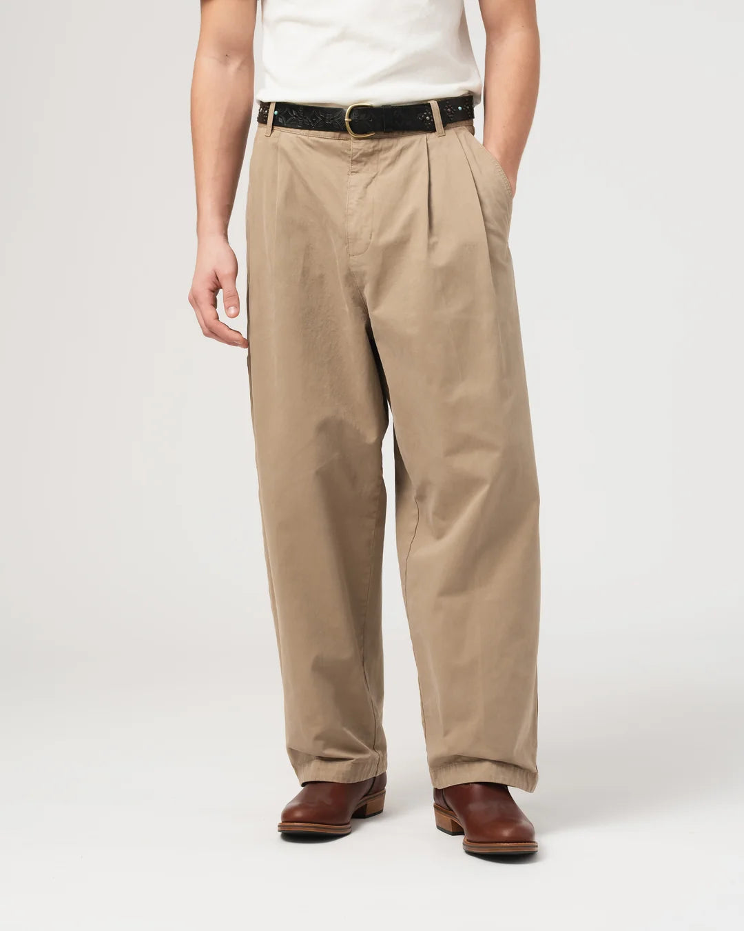 EAT DUST AMBASSADOR PANTS - GARBADINE SATIN - KELP