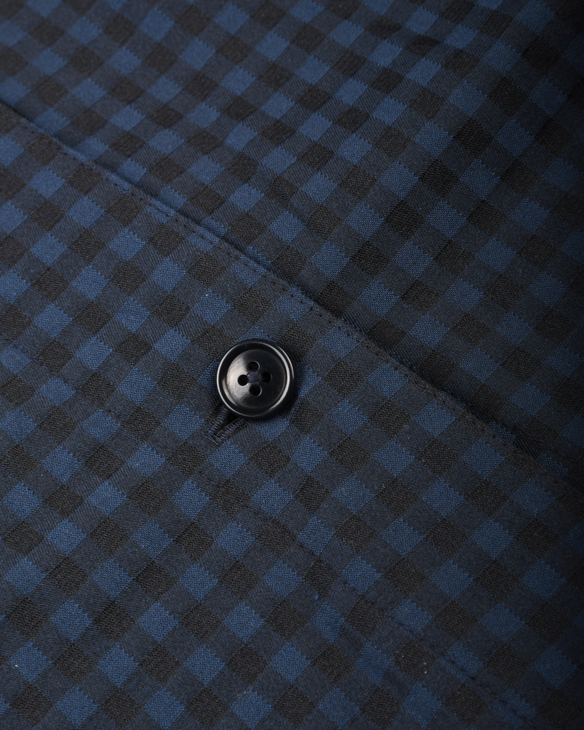 TS(S) GINGHAM PLAID SIDE BUTTON SLEEVELESS DRESS - NAVY