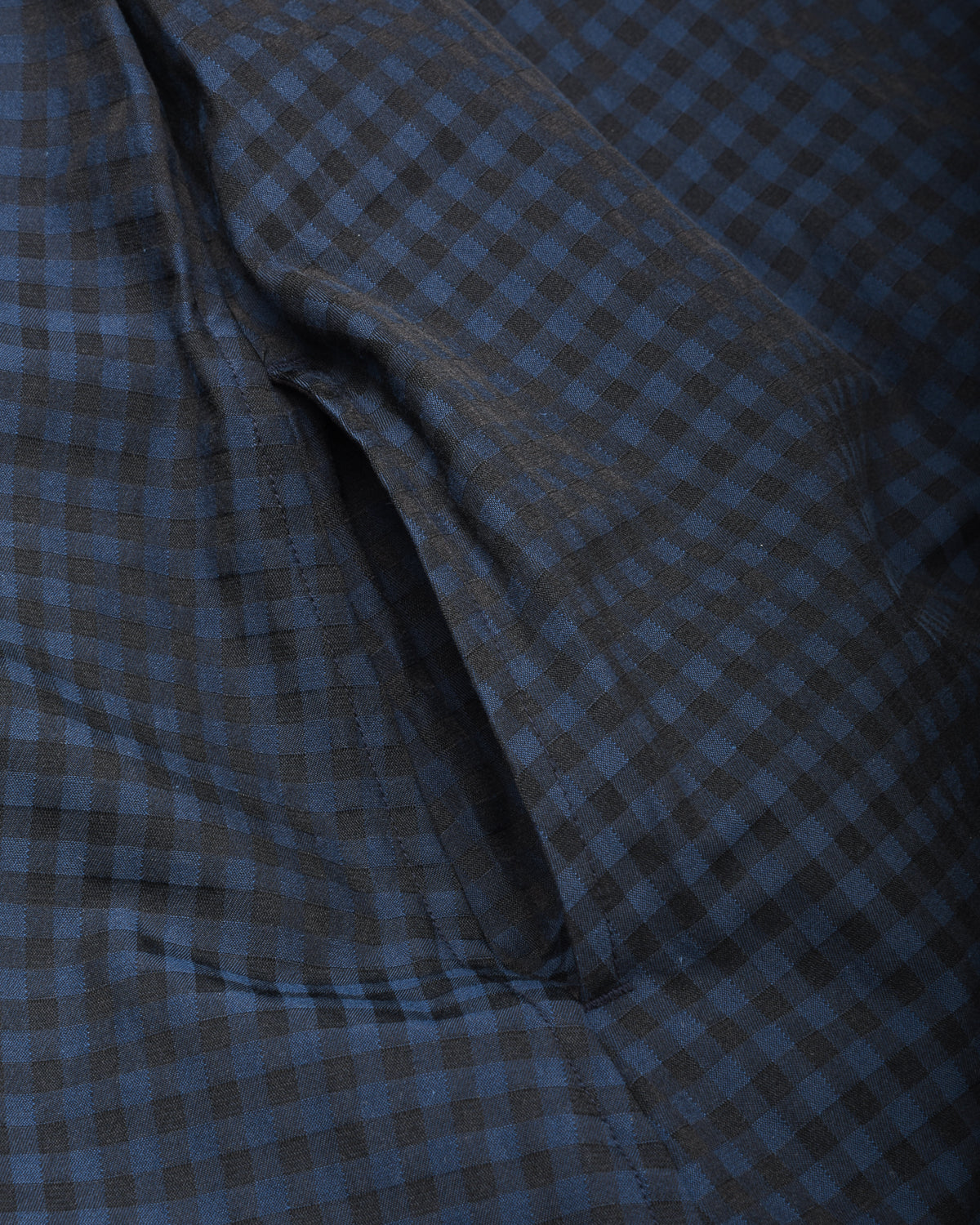 TS(S) GINGHAM PLAID SIDE BUTTON SLEEVELESS DRESS - NAVY