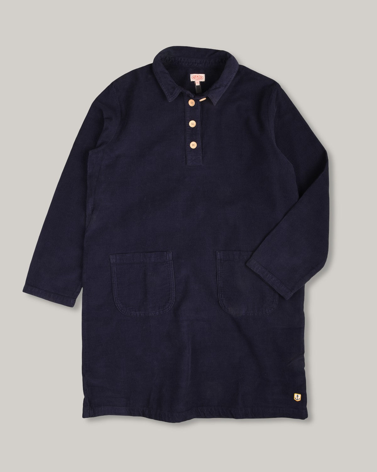 ARMOR LUX LADIES CORDUROY TUNIC DRESS - DARK SEAL