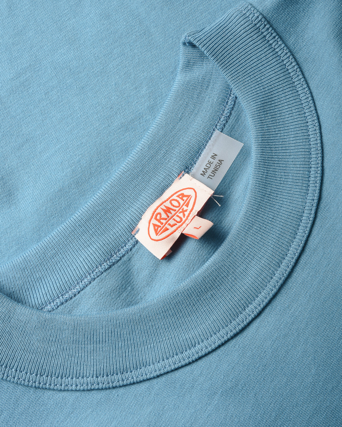 ARMOR LUX HERITAGE T-SHIRT - WATERFALL MID BLUE