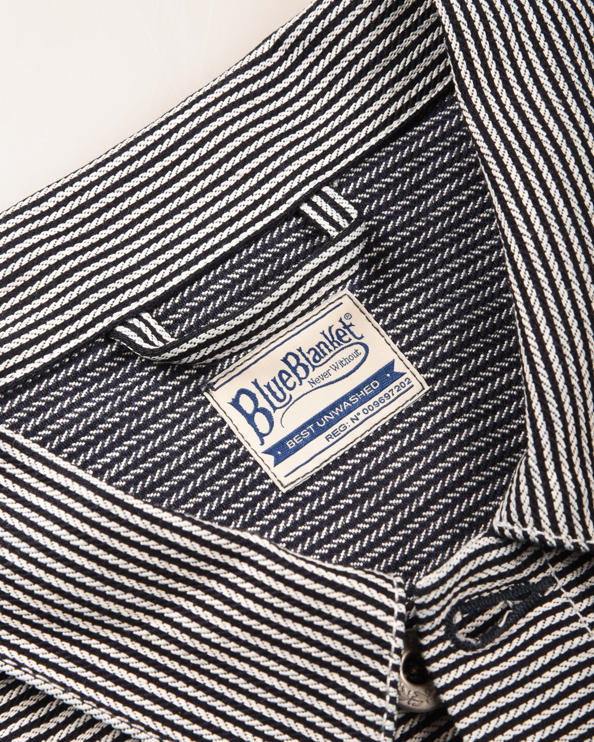 BLUE BLANKET JEANS J03 TYPE I JACKET - INDIGO HICKORY STRIPE