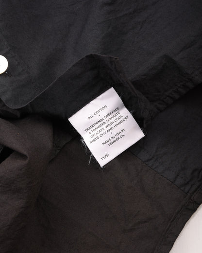 TENDER PLASTRON SHIRT - DOPPLER STRIPE COTTON CAMBRIC - BLACK HOLE