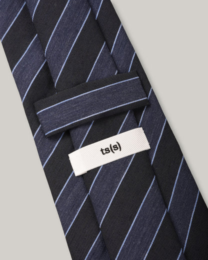 TS(S) BOLD STRIPE NECK TIE - NAVY