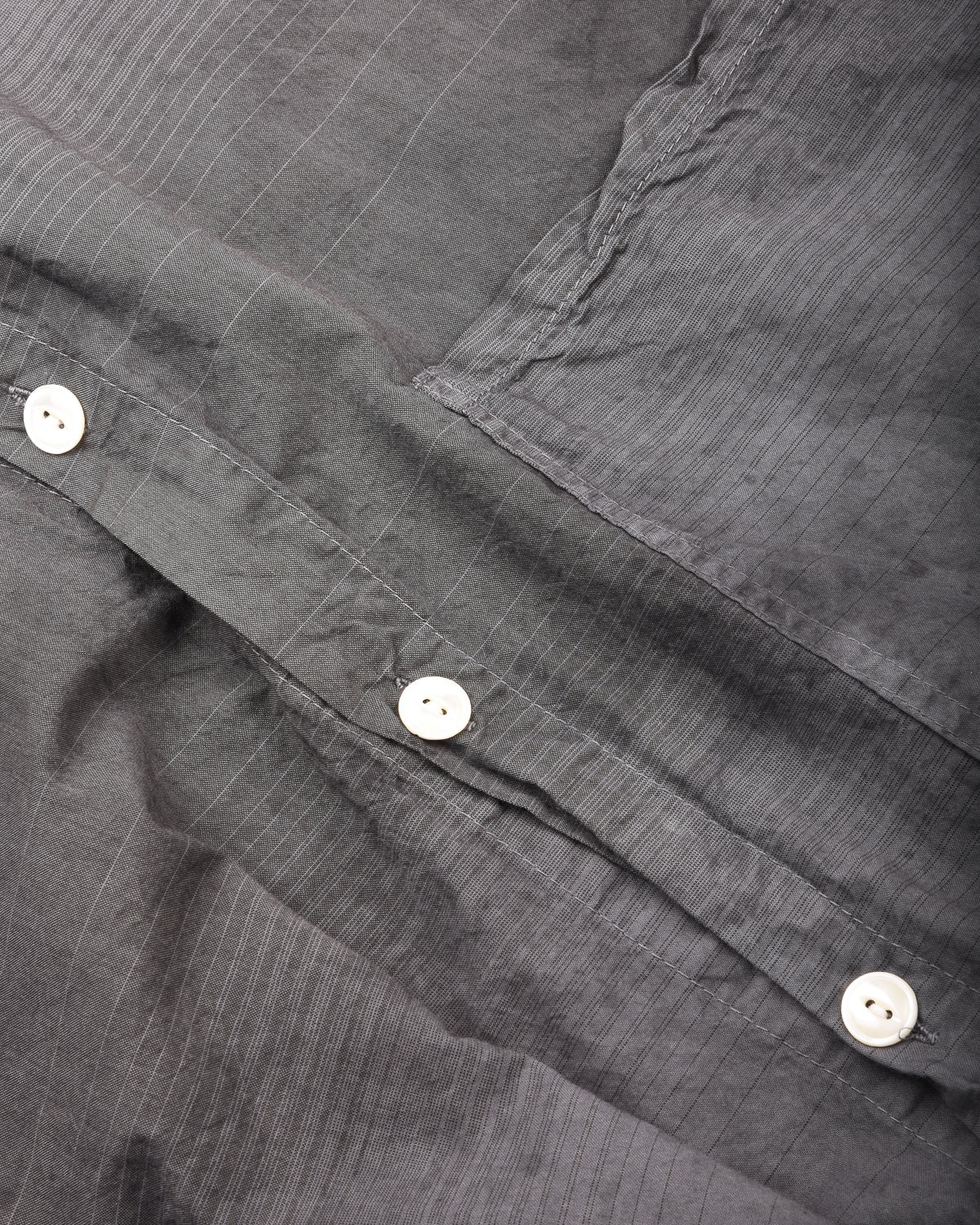 TENDER PLASTRON SHIRT - DOPPLER STRIPE COTTON CAMBRIC - CHESTNUT