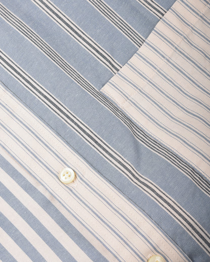 TS(S) COTTON STRIPE BAGGY FIT SHIRT DRESS - BLUE