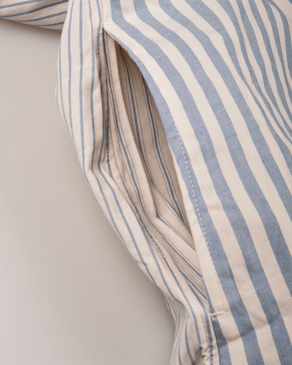 TS(S) COTTON STRIPE BAGGY FIT SHIRT DRESS - BLUE