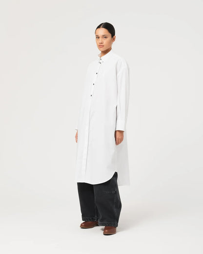 GIRLS OF DUST IMPERIAL SHIRT - PEACH POPLIN - WHITE