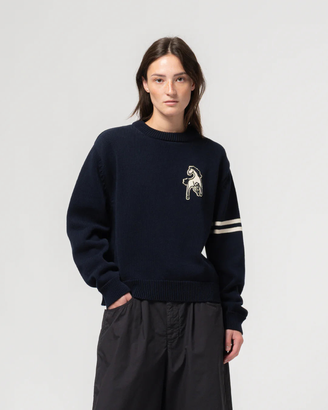 GIRLS OF DUST LEAGUE SWEATER - INDIA BLUE