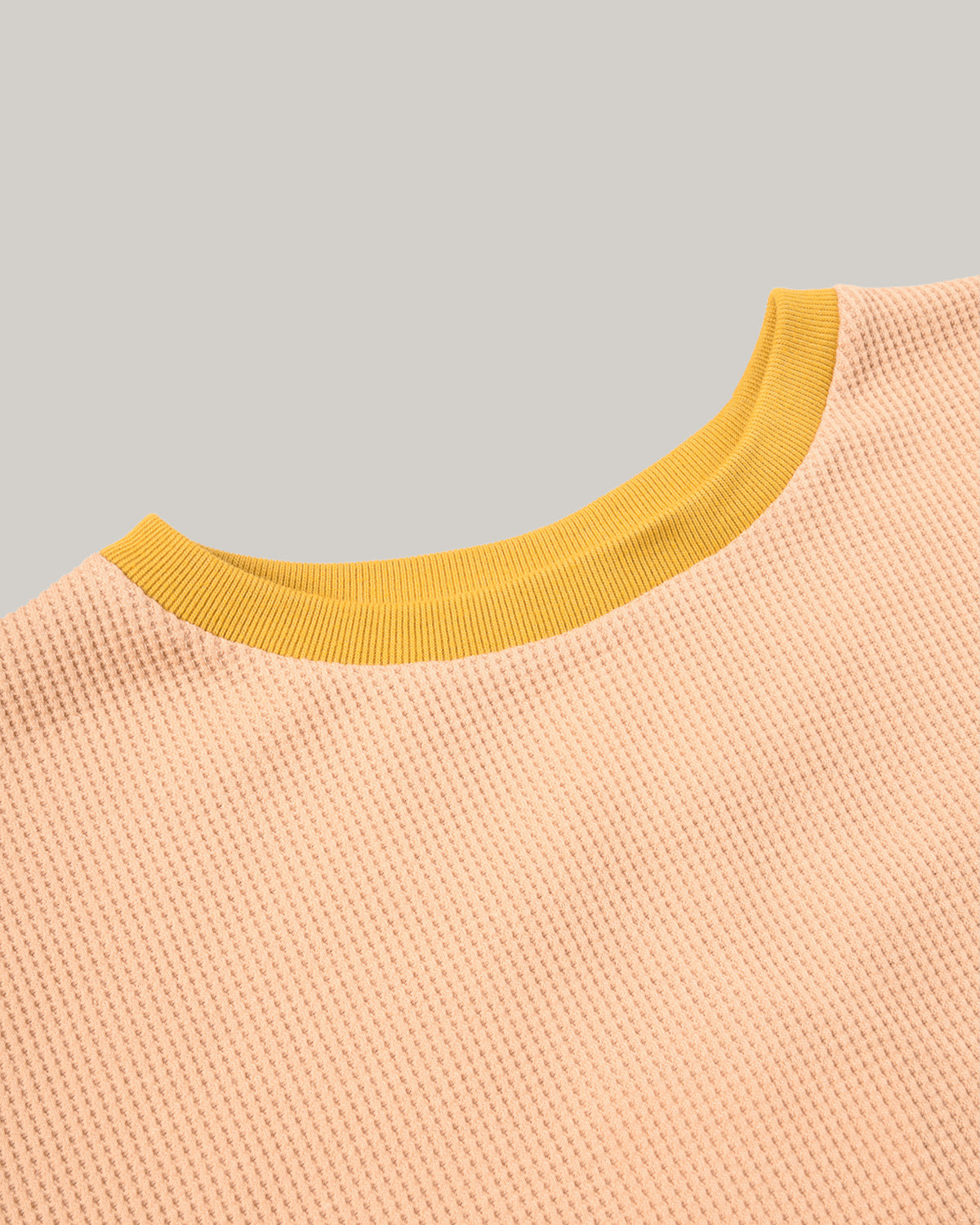 W'MENSWEAR GAS STATION TEE - MUSTARD YELLOW WAFFLE