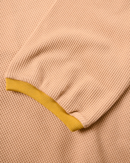 W'MENSWEAR GAS STATION TEE - MUSTARD YELLOW WAFFLE