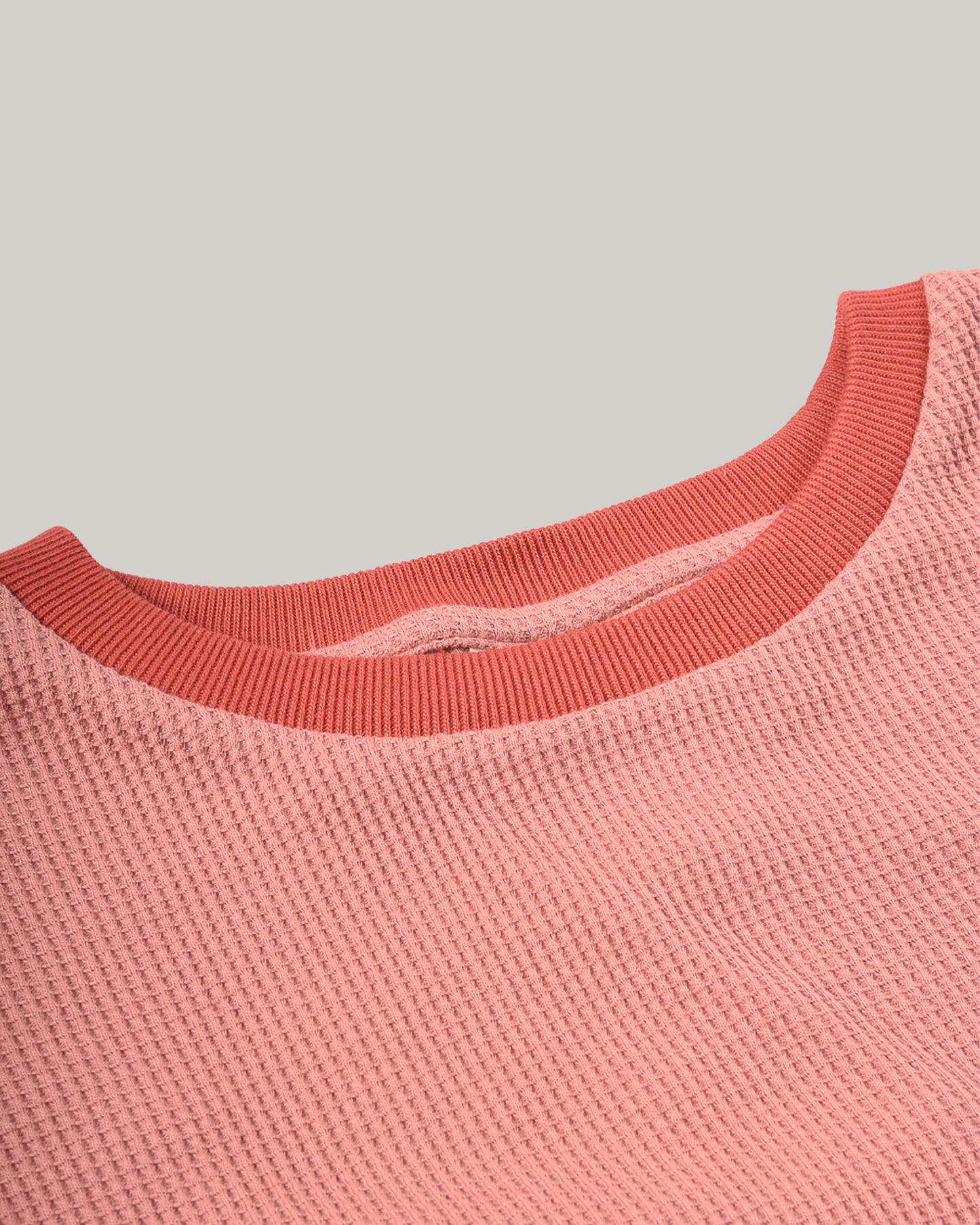 W'MENSWEAR GAS STATION TEE - PINK WAFFLE