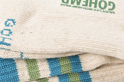 ANONYMOUS ISM GOHEMP RANDOM STRIPE PILE CREW - SAX