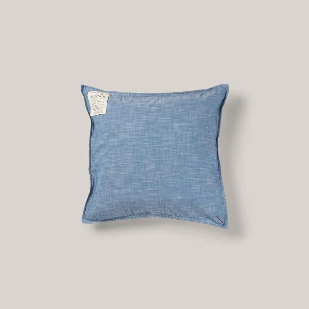 BASSHU CUSHION COVER - BLUE CHAMBRAY