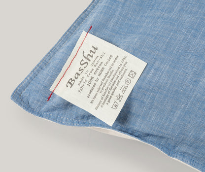 BASSHU CUSHION COVER - BLUE CHAMBRAY