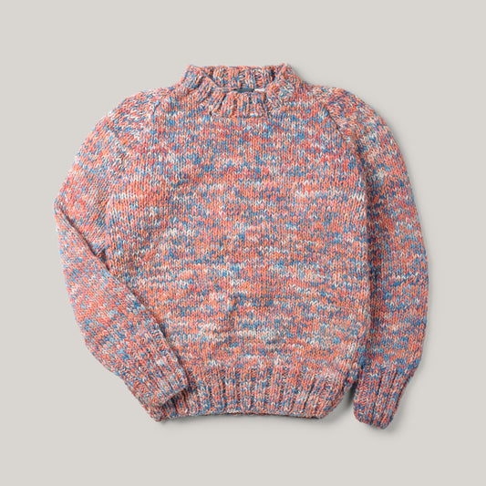 CHAMULA MIX HEATHER PULLOVER - HEATHER MED TURQ MIX