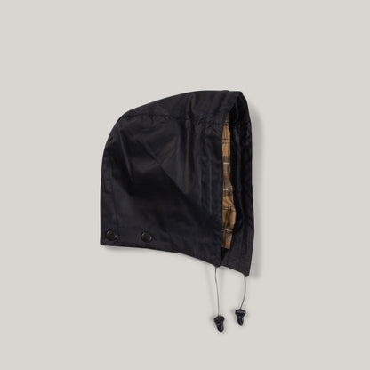 BARBOUR WAXED COTTON HOOD - NAVY