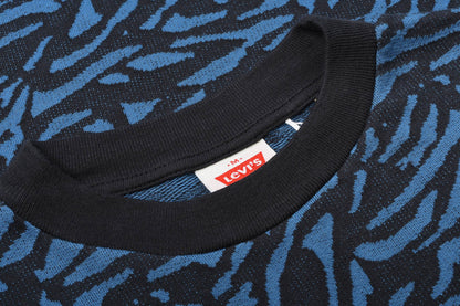 LEVI'S VINTAGE CLOTHING 1960'S JACQUARD TEE ABSTRACT - BLACK AND BLUE