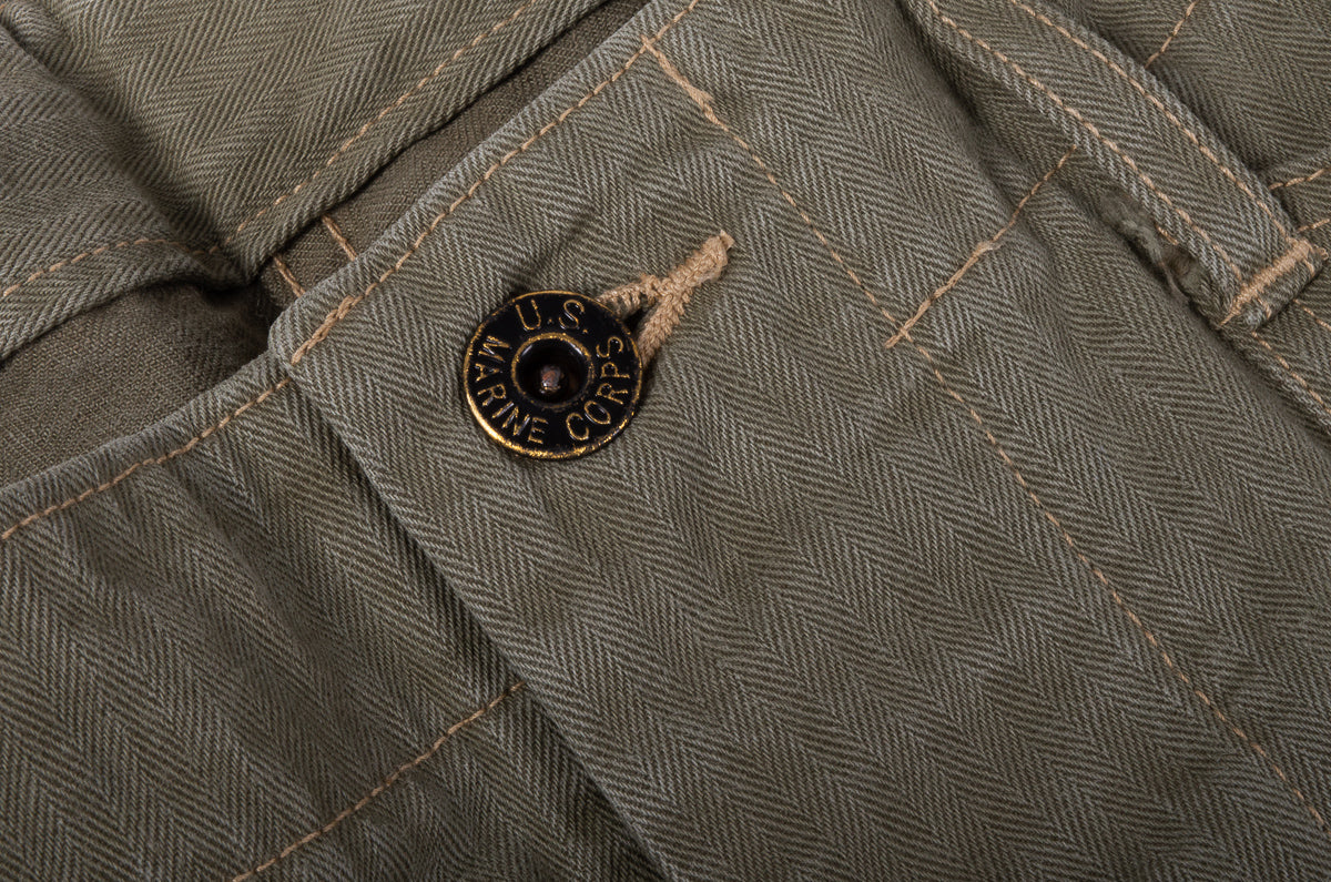 BUZZ RICKSON HBT U.S.M.C. PANT - OLIVE
