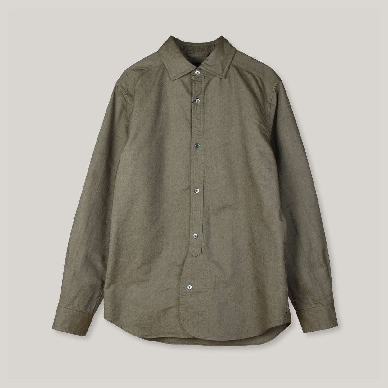 NIGEL CABOURN MAINLINE BRITISH OFFICERS SHIRT - DARK GREEN