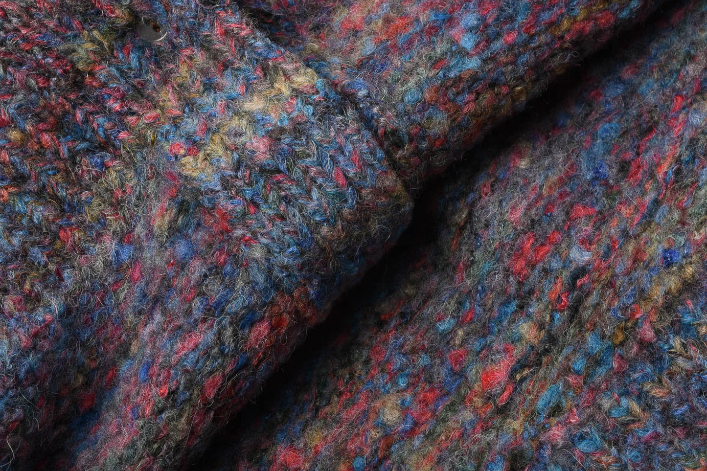 TS(S) HAND DYED YARN MIX COLOR KNIT CARDIGAN - MIX