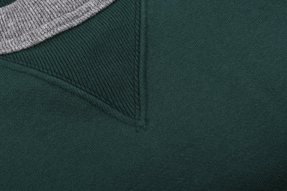 WHITESVILLE HEAVY SET IN TWO-TONE SWEATSHIRT - GREEN/ GREY MELANGE