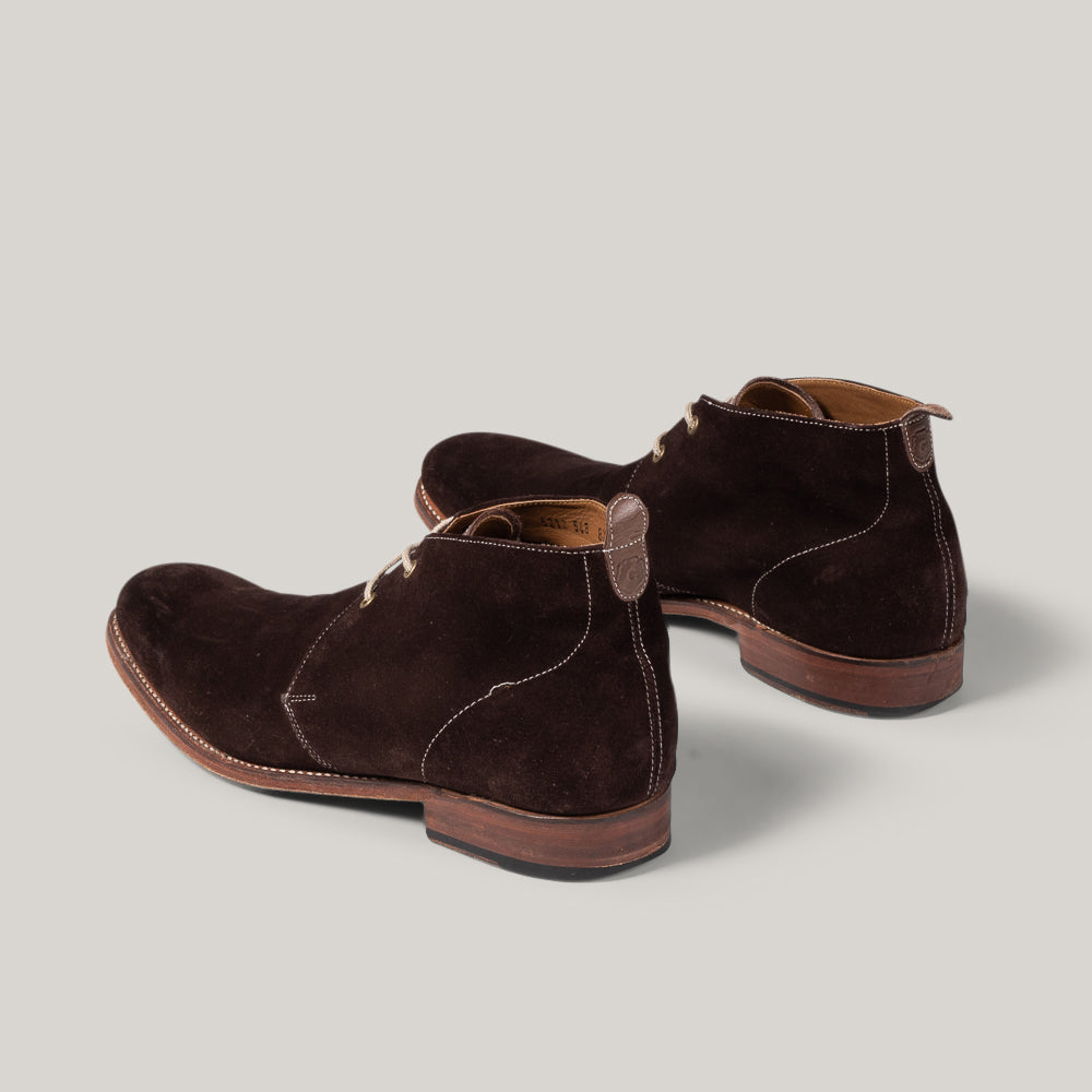 USED GRENSON BOOTS  - CHOCOLATE SUEDE