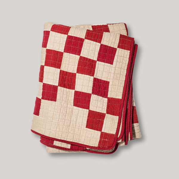 BASSHU PATCHWORK QUILT COVER - RED
