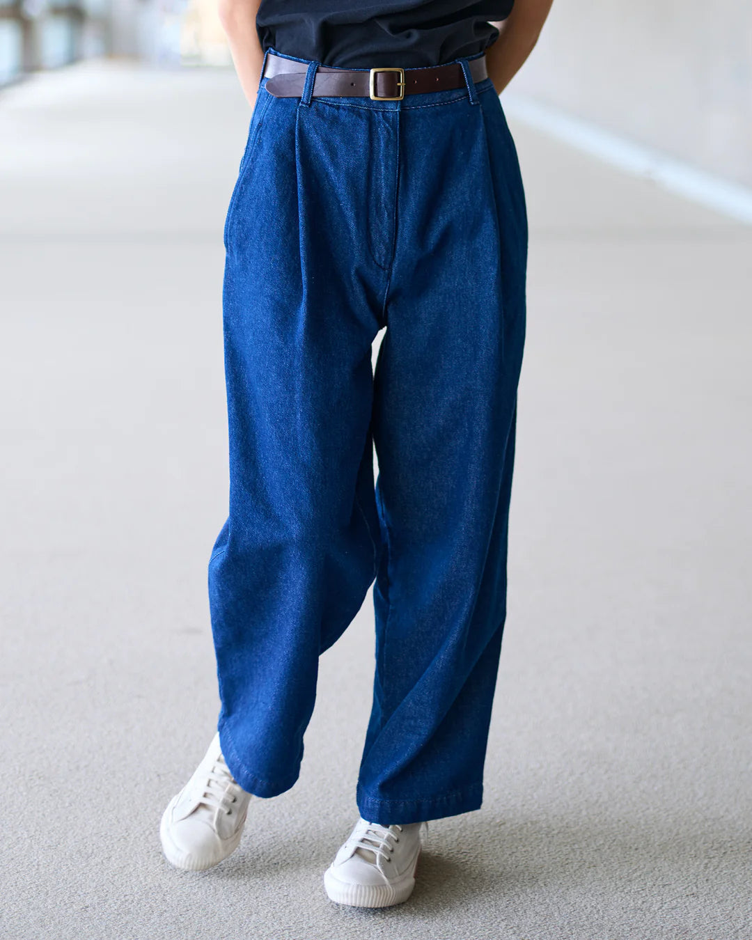 GIRLS OF DUST BRITISH WORKER PANT - 70S RECYCLED BLUE DENIM